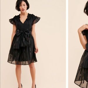 Sui by Anna Sui Black Bow Midi Dress